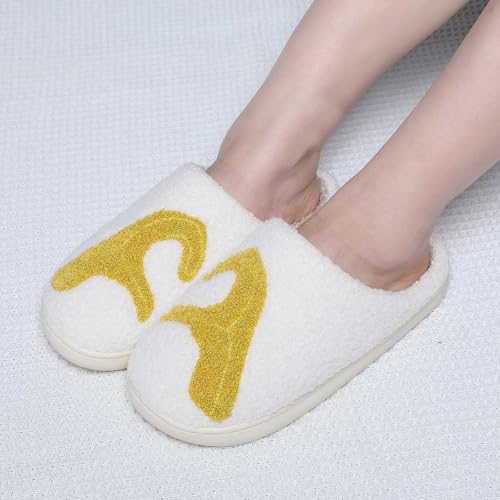 Image of Comfy House Slippers For Women Men, Ladies Fuzzy Bedroom Slippers,indoor Outdoor Memory Foam Shoes