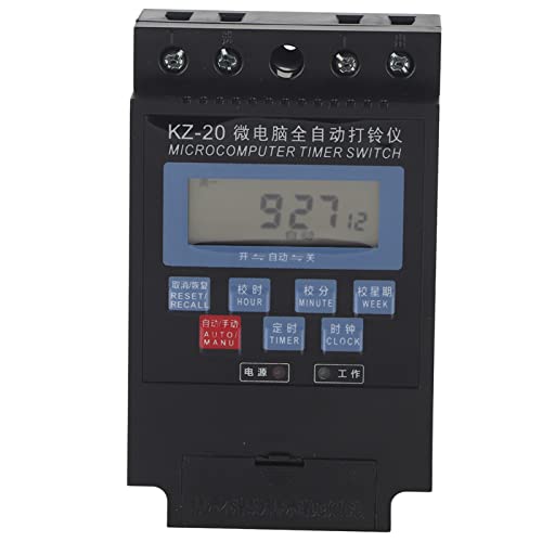 Temporizador programable por microordenador Rosvola de 220V con 20 programas 7