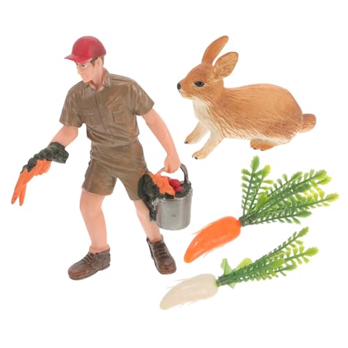 ibasenice 1 Set Modelos de Animales de Granja Juguetes de Juguetes Infantiles Brain Toys Toys Decoracion Coche muñecos Manualidades de conejitos Figuras de Conejo el plastico