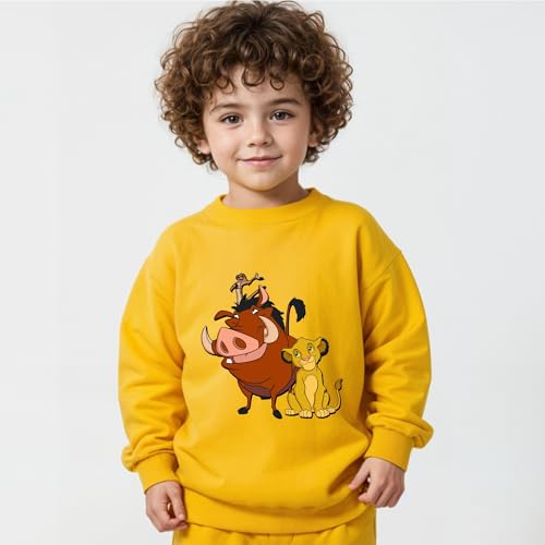 Image of Minicult Kids Cotton Co-ords Full Sleeve Sweatshirt and Pant Set with Character Print