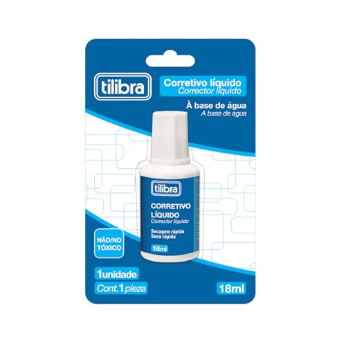 Tilibra - Corretivo Líquido 18ml - Blister com 1 Unidade
