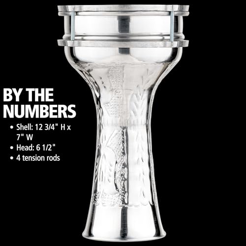 Meinl Percussion Darbuka Egyptian Goblet Drum, Hand Hammered — Made in Turkey — Synthetic Head, 2-Year Warranty (HE-112)