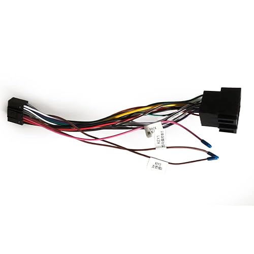 Miniatura 6 de Hikity Arnés de cableado de 16 pines Adaptador ISO para radio de coche Android Universal ISO Estándar Conector de radio hembra con cables de control