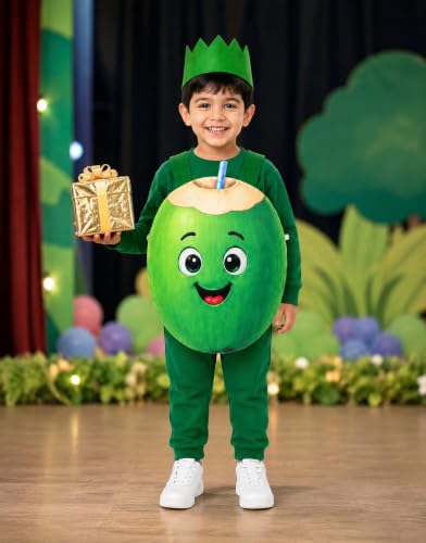 Image of Raj Costume Kids Fruit & Vegetable Fancy Dress Costume | Soft Felt Fruit and Vegetable Cutout Costume for Boys & Girls | School Annual Function