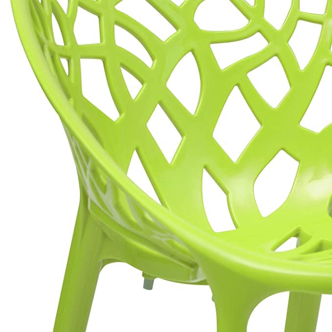 Image of SkyGlamour Neelkamal Crystal Plastic Chair|Chairs for Home, Garden, Balcony & Patio Durable Indoor &Outdoor (Color: Lime Green; Pack of 1