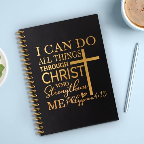 Carnet à spirales catholique avec couverture rigide pour notes