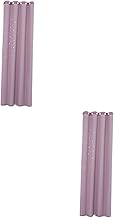 HOMSFOU Cortinas Infantis Ocas 2 Peças Cortina Blackout Quarto Infantil Estrelas Cortina De Camada Dupla Persianas Para Crianças Roxo