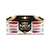Laflare NEX 3D NAIL, Handcrafted LONG, XLONG Length Acrylic Fake Press On Nails with Nail Glue, Manicure Stick, Mini File (XLong, Stiletto, Cherry Coke)