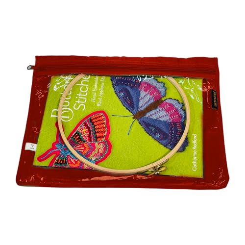 Image of Yazzii Travel Pouch - Portable and Multifuctional for Sewing Accessories, Crafting, Beading, & More - Red