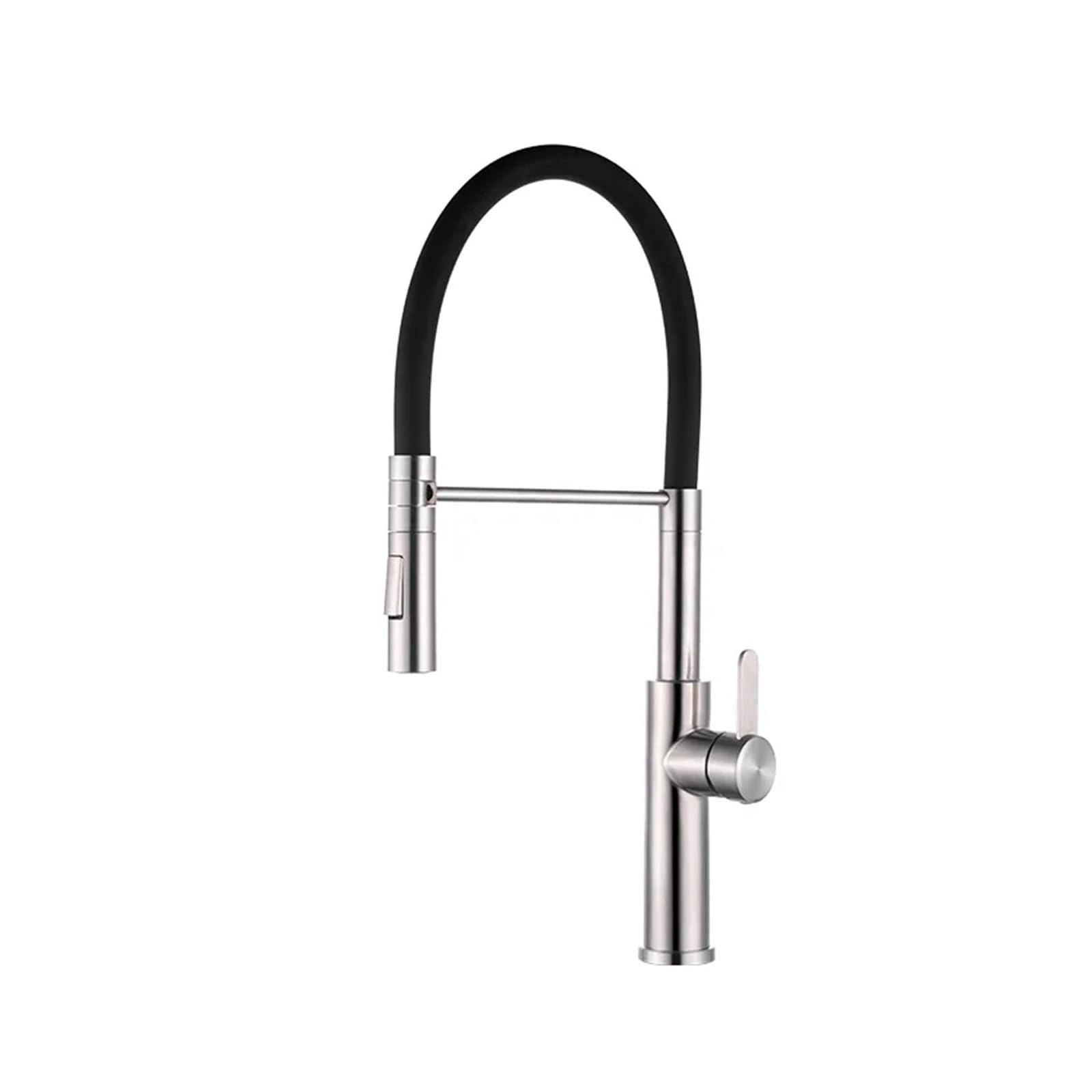 Robinet de cuisine extractible en inox 304 SUS mitigeur chaud et froid nickel brossé