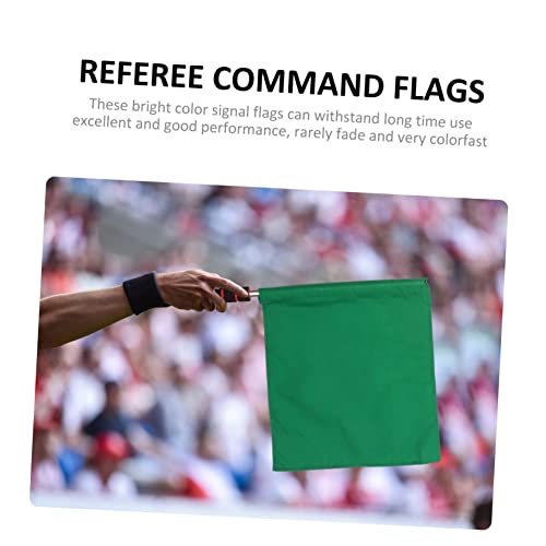 COOLHIYA 4pcs Referee Flag Flag Soccer Referee Flag Referee Flags Sports Match Flags Waving Flags Linesman Referee Flag Soccer Referee Cards Red Flags Racing Car Football Stainless Steel