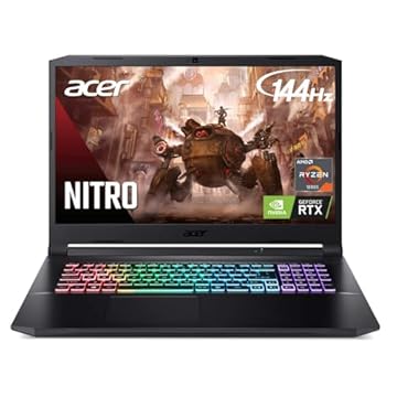 acer Laptop Para Jogos Nitro 5 An517-42, Amd Ryzen 7 6800H, Geforce Rtx 3070, Tela De 17,3" Fhd (1920 X 1080) 16:9 144 Hz, 16 Gb De Ram Ddr5, Ssd De 1 Tb, Windows 11, Teclado Com Retroiluminação Rg