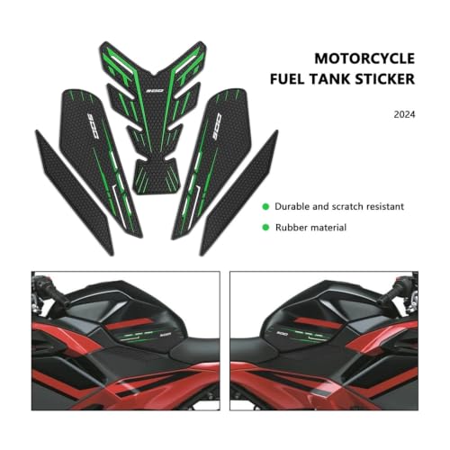 Autocollant antidérapant de réservoir Ninja 500 SE protection côté genou noir
