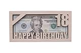 Personalized 18th Birthday Money Holder - Cash Money Holder - Custom Message Birthday Card Gift