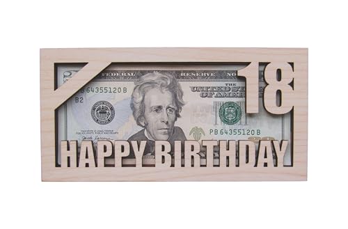 Personalized 18th Birthday Money Holder - Cash Money Holder - Custom Message Birthday Card Gift