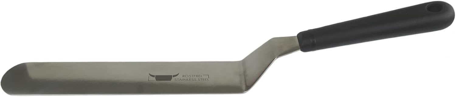 Tredoni 10" Crepe/Frosting Spatula - Stainless Steel Offset Icing Palette & Spreader (Offset 25 cm = 10 inch)