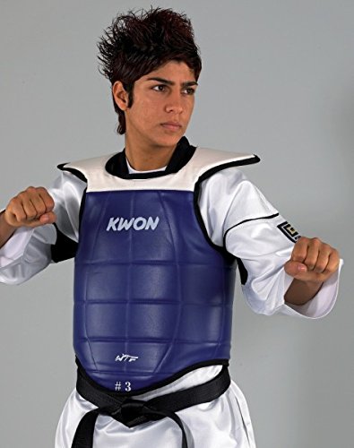 Kwon TKD Kampfweste Competition Reversible CE WTF Rec, Rot/Blau, beidseitig verwendbar, Gr. S