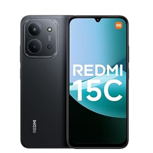 XIAOMI Redmi 15C Smartphone 4G 4+256GB, 6.9" Screen 120Hz 50MP AI Camera 6000mAh Battery, Fast Charging 33W Octa-Core Processor Black（No In-box Charger）
