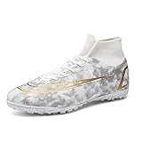 Men's Soccer Boots Turf Soccer Shoes Professional High-Top Breathable Athletic Football Boots Indoor