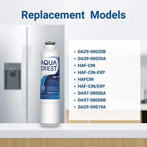 Aqua Crest Da29-00020B Replacement For Samsung Haf-Cin/Exp, Da29-00020B-1, Rf28Hmedbsr, Rf263Beaesr, Rf4287Hars, Haf-Cin, Da97-08006A-1, Rf28K9380Sr, Rf28Hfedtsr, Refrigerator Water Filter, 3 Filters #TOP3