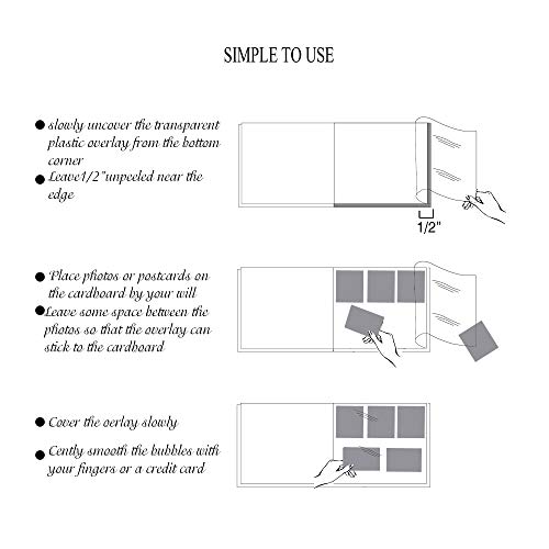 Zoview Self-Adhesive Photo Album, Dust-Free, Glue Free And Waterproof Scrapbook Album, Family Album, Leather Cover,Hand Made Diy Albums Holds 3X5, 4X6, 5X7, 6X8,8X10 Photos, A52045 (Coffee, Large) #TOP6