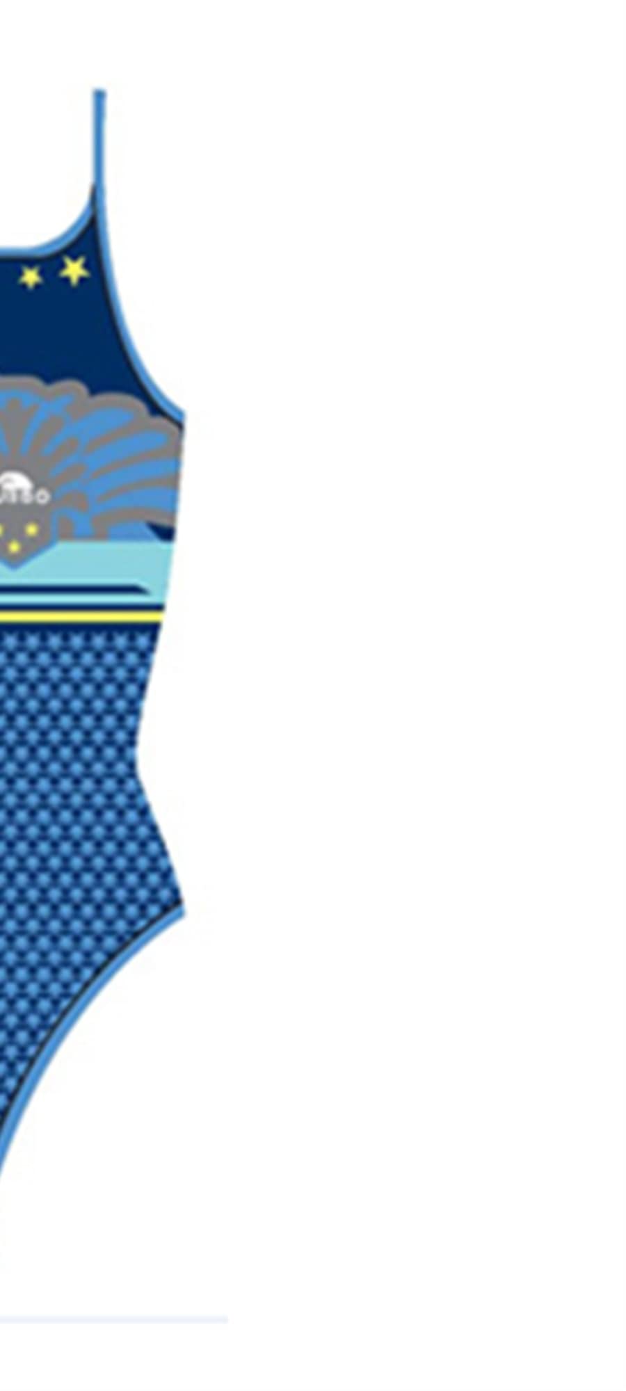 Turbo - Costume da bagno da donna Swimsuit Soccer (Tirante sottile) professionale da donna, costume da bagno di allenamento Competizione, fascia stretta doppia strato