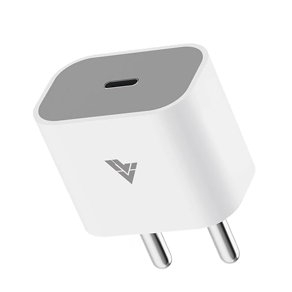 DR VAKU® 20W Charger Type C Adapter for Vaku Bp Machine All Series with PD 3.0 BIS Certified USB-C Fast Charger Adaptor- White