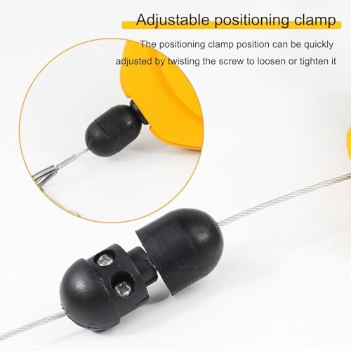 Retractable Spring Balancer Tool Holder - 2m Wire Rope, Supports 0.6-3.0kg for Assembly Line & Workshop, Ideal for Efficient Tool Management & Organization