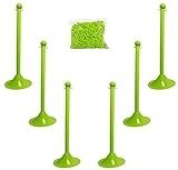 Mr. Chain 71014-6 Safety Green Plastic Stanchion Kit with 50' of 2