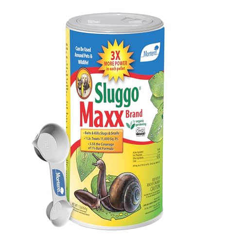 Monterey Sluggo Maxx Bundled with Measuring Spoon - Organic Gardening Slug and Snail Killer for...