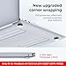 EooCoo Hard Case Compatible with MacBook Air 13.3 inch M1 Chip 2021-2018 with Retina Display, Air 13.3 inch Plastic Protective Case + Transparant Keyboard Cover + Screen Protector, Crystal Clear