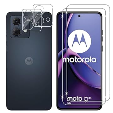Lutree per Motorola Moto G84 5G Vetro Temperato, 2+2 Pezzi Pellicola Protettiva+ Pellicola Fotocamera, Durezza 9H Anti-Graffio Anti-Impronte HD Senza Bolle Protezione Schermo