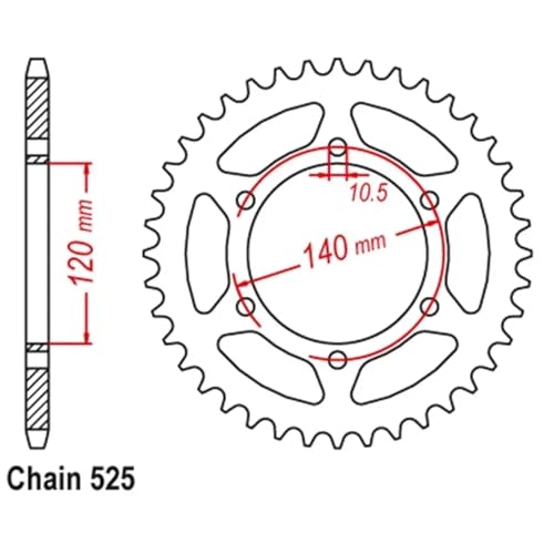 Pignon 525 16T Suzuki GSX-R600 : Couronne de transmission CNC haute précision - 3
