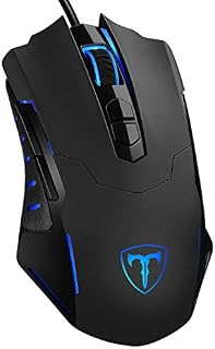 PICTEK Gaming Mouse Wired [7200 DPI] [Programmable] [Breathing Light] Ergonomic Game USB Computer