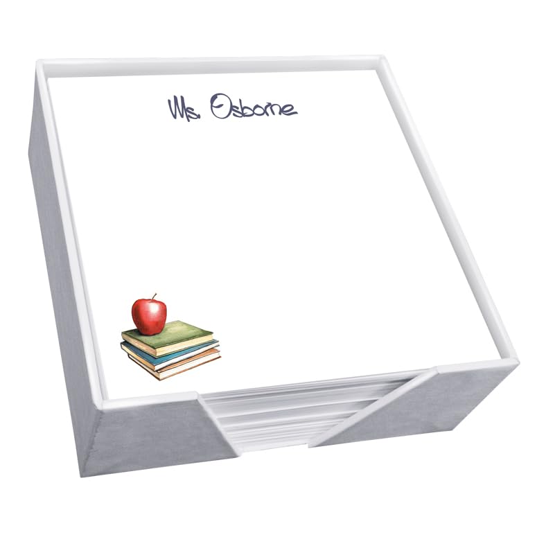 Embossed Graphics Personalized Apple Memo Square with Holder      Office Product