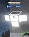 SZPOWER 6000LM Solar Lights Outdoor Waterproof, 4 Heads Motion Sensor Outdoor Lights, Solar Flood Lights with Remote Control for Yard House Outside Garage 2 Pack White