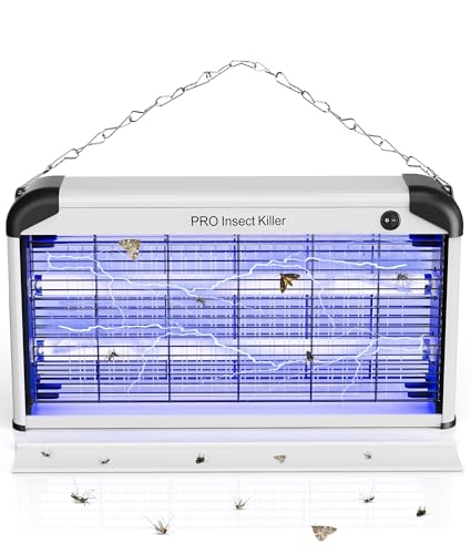 Spectracide Lampara Insectos Asesino Eléctrico, UV Lámpara Mata Mosquitos Interior 30W, 2400V Lampara UV Mata Moscas Eficaz Moscas Avispas Mosquitos Acaros