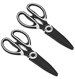 Scharfe Küchenschere, 2 Stück 21 cm Lebensmittelschere, Mehrzweck-Edelstahl-Kochschere mit...