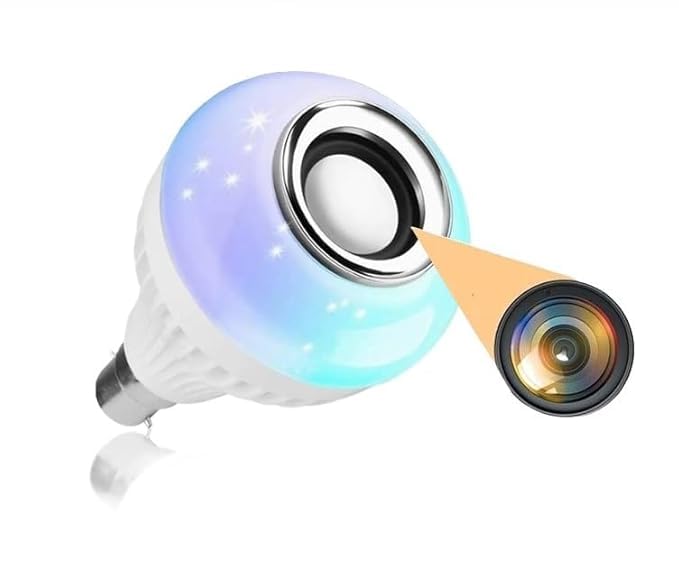 SAFETYNET Smart Wi-Fi Camera | 1080p Full HD Recording | 32 GB Inbuilt/Memory Card Support | Works with iWFCam App (WiFi Bulb Speaker Camera 32GB INBUILT)-image-6