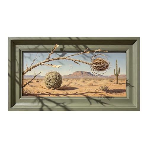 Décoration murale encadrée 3D trompe l'œil 50x100 cm salon