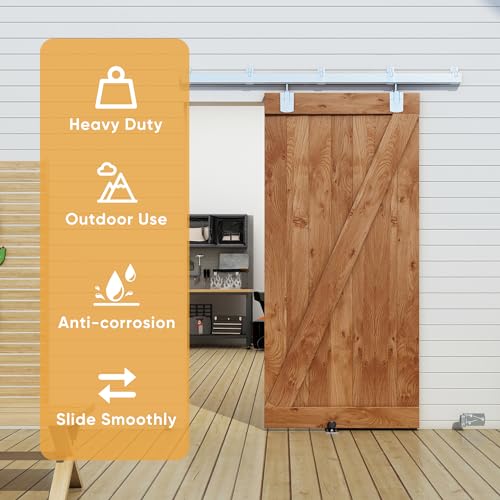  JUBEST Heavy-Duty Silver Sliding Barn Door Track System for Home Renovation Projects
| JUBEST 8FT Box Rail Exterior Bar