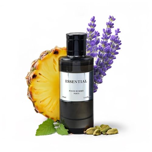 Jean Rish Essential Pour Homme Eau De Parfum for Men (3.4 Fl Oz / 100ml) with Lavender, Pineapple & Patchouli Notes - Long Lasting and Luxury Fragrance