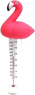 Floating Pool Thermometer Flamingo, Pool Temperature Thermometer Floating, Swimming Pool Thermometer with String, Pool Thermometer Floating Easy Read for Swimming Pool, Outdoor Indoor Spas, Hot Tubs