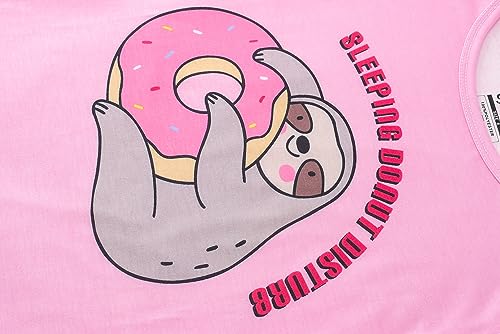 Image of Tie Dye Mermaid Sloth Christmas Halloween Pajamas for Girls Long Sleeve and Pants Nighty PJS 2-piece Set Size 6-16