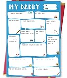 Ziwenhu Daddy Fathers Day Card,Funny Fathers Day Gift,Dad Gift from son daughter,Fathers Day Gift Ideas,Fill in the blanks keepsake Card……