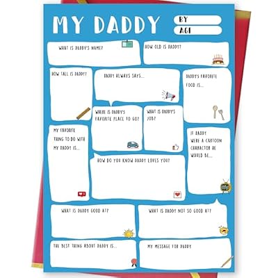Ziwenhu Daddy Fathers Day Card,Funny Fathers Day Gift,Dad Gift from son daughter,Fathers Day Gift Ideas,Fill in the blanks keepsake Card......