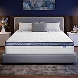 BURFLY1977 Full Size Mattress, 12 Inch Hybrid Full Mattress in a Box, Memory Foam Individual Pocket Springs, Medium Firm Comfort, Motion Isolation, Ideal for All Sleep Positions, CertiPUR-US Certified