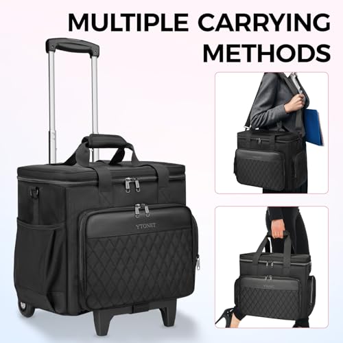 Image of Ytonet X-Large Rolling Teacher Bag with Tote Bag, Rolling Cart for Teacher