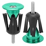 Cosiki Fahrradlenker-Aufsatz für Fahrradlenker, Fahrradlenkerbuchse aus Aluminiumlegierung, Schutz für einfache Montage von Fahrradrädern für Radfahrrädern, Grün