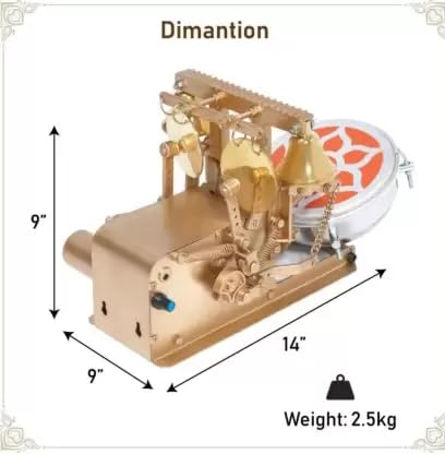Akshar Tabla Mart Automatic mini electric aarti machine For Home and Temples Nut & Bolts Dholak (Gold) - Image 4 thumbnail